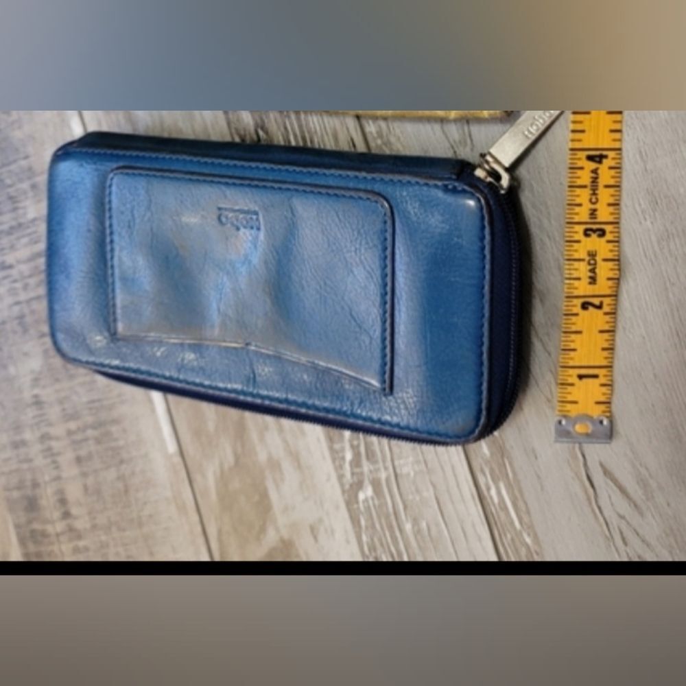 Hobo Blue Leather Wallet - Picture 4 of 6